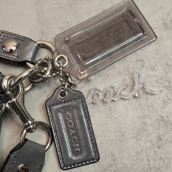 COACH Silver Metallic POPPY Shoulder 2-Way Bag - Picture 14 of 16